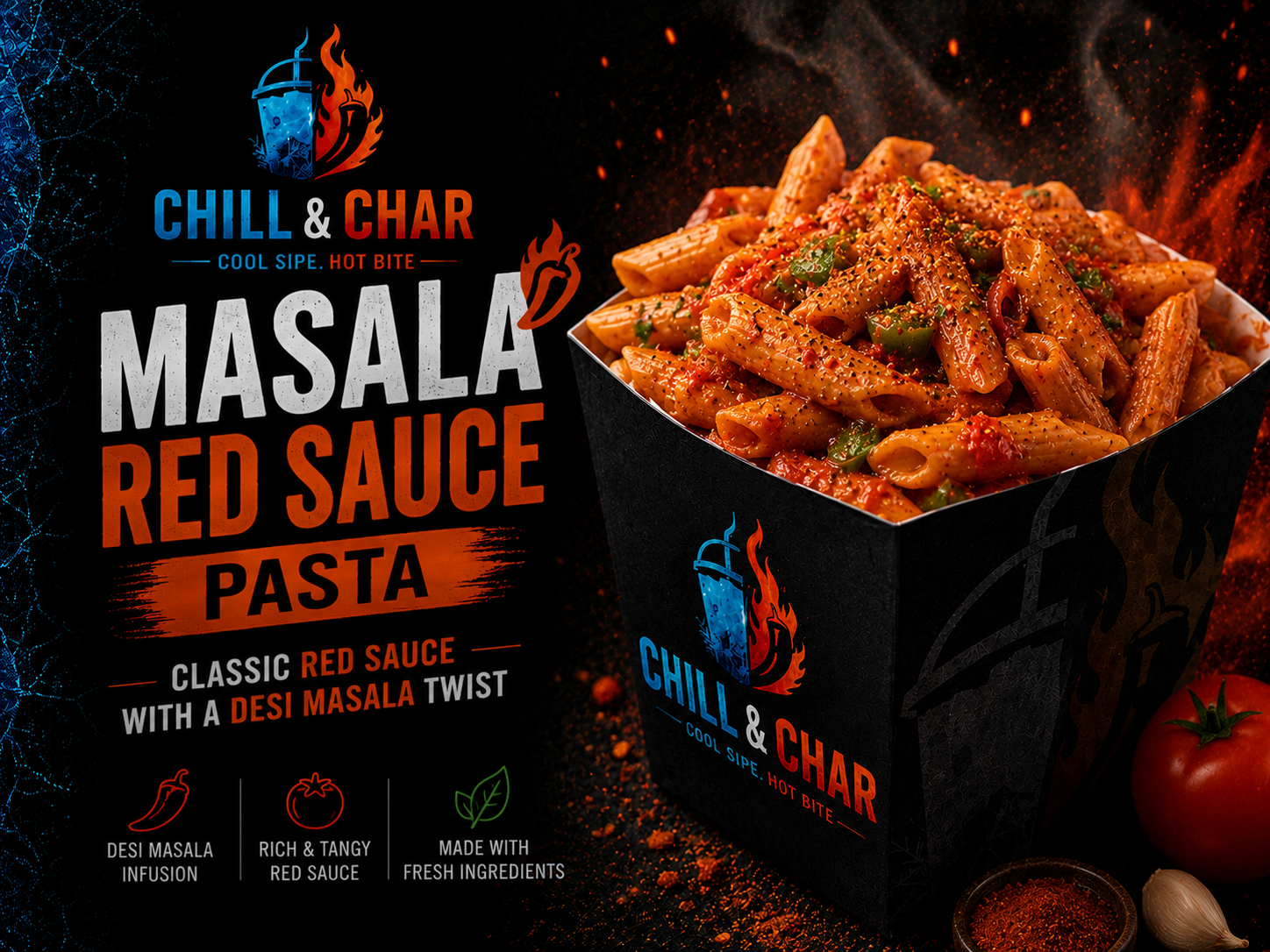 Masala Red Sauce Pasta